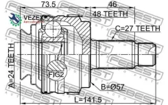 ���� �������� ������ 24X57X27 Febest 1910E87A48R 1910E87A48R ����