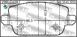������� ��������� ������ �������� (� ��������� ������ �������) FORD Focus CB4 2008-2011 [EU] Febest 2101CA2R 2101CA2R ����