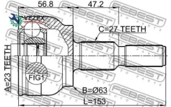 ���� �������� 23X63X27 Febest 2110CDH 2110CDH ����