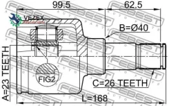 ���� ���������� ����� 23X40X26 Febest 2111CB420LH 2111CB420LH ����