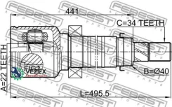 ���� FORD Focus CB8 11-15 �����. ����. Febest 2111Cdhrh 2111CDHRH ����