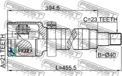 ���� ���������� ������ 21X40X23 Ford Fiesta/Fusion Febest 2111Fusmtrh 2111FUSMTRH ����