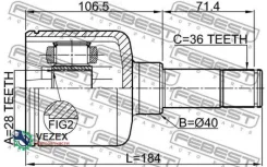 ���� FORD Transit TT9 2006-2014 �����. ���. Febest 2111TT9LH 2111TT9LH ����