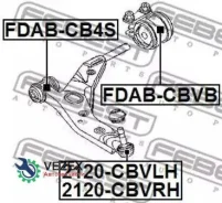 ����� ������� �������� ������ ������ FORD KUGA CBS 2013- [EU] Febest 2120Cbvrh 2120CBVRH ����