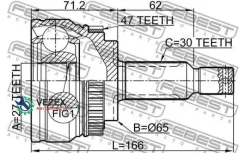 ���� �������� 27x65x30 KIA Opirus 06 2006.11- [GEN] Febest 2210GHA47 2210GHA47 ����