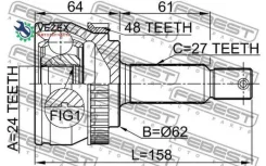 ���� �������� 24X62X27 Febest 2210NSP20A48 2210NSP20A48 ����