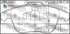 ������� ��������� AUDI Q3/Sportback 2012-2018 �����. (� ��������������� ���������) Febest 2301TIGF 2301TIGF ����