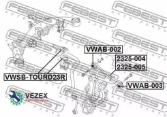 ���� ������ �������� ����� Volkswagen Touareg 2010- 2325-004 Febest 2325004 2325004 ����