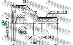 ���� Volvo C30/C70/S40/V50 04-13 ���. Febest 2710C70 2710C70 ����