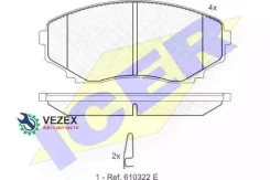 ������� ��������� �������� ������, Mazda: CX-7 06-12, CX-9 06- ICER 141345 141345 ����