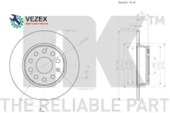 ���� ��������� ������ (272x10mm) / AUDI A-1,3, Q2, TT, SEAT Altea, Leon, Skoda Karog, Octavia, Superb, Yeti, VW Beetle, �Caddy-III/IV, �Eos, �Golf-VI...