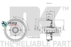 ������� ��������� ������ �� �������� (180x38,5mm) / AUDI-80, SEAT Arosa, �Cordoba, �Ibiza-II, �Toledo, �VW Golf-I/II, �Jetta-I/II, �Passat-II, �Pointe...