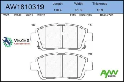 ������� ��������� �������� Toyota Corolla(E12) JAP 99/Yaris(P10) 99-06/Yaris Ve Aywiparts AW1810319 AW1810319 ����