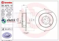 ���� ��������� Toyota/BYD Corolla/F3 -07/05- ����.269��. Brembo 08A27311 08A27311 ����