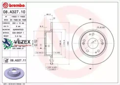 ���� ����. ���. [260x10] 5 ���. Honda Accord VII (CL) 03- Brembo 08A32711 08A32711 ����