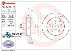 ���� ��������� ������ Lexus HS (ANF10) 07/09-01/18 / Toyota (FAW) RAV4 (_A3_) 04/09-08/13 / Toyota (Brembo 08A42910 08A42910 ����