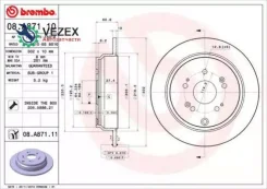 ���� ��������� Honda CR-V 07-/12- ����.302��. Brembo 08A87111 08A87111 ����