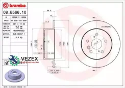 ���� ��������� ������! Toyota Camry, Lexus ES 2.4/3.5 06 08. B566.11 Brembo 08B56611 08B56611 ����