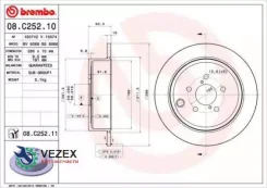 ���� ��������� Subaru Forester/Impreza 08- ����. (���. 2 ��. ) Brembo 08C25211 08C25211 ����