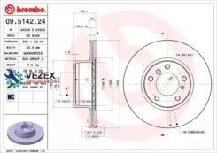 ���� ��������� BMW 5(E34)/7(E32) 92- �����. ����. (���. 2 ��. ) Brembo 09514224 09514224 ����