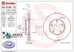 ���� ��������� �������� Toyota RAV 4 II Brembo 09918510 09918510 ����