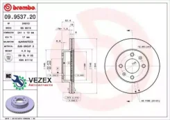 ���� ��������� Hyundai Accent/GETZ/I20/RIO 00-05 1.3-1.6 �����. Brembo 09953720 09953720 ����
