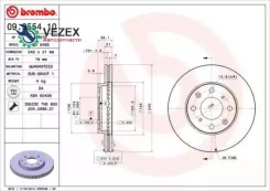 ���� ��������� Honda JAZZ 02- 1.2-1.4 �����. ����. D=240 Brembo 09955410 09955410 ����