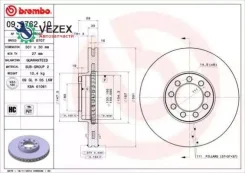 ���� ��������� Iveco Daily 06- ����. �����. D=300 (� ����. 1 ��. ) Brembo 09976210 09976210 ����