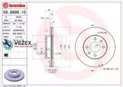 ���� ����. ���. ����. [241x19] 4 ���. Hyundai Getz 1.1/1.3/1.5 CRDi/1.6 [��� ABS] 09/02- Brembo 09999810 09999810 ����