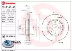 ���� ��������� Mitsubishi Lancer 9/Galant 1.6 �����. Brembo 09A14841 09A14841 ����