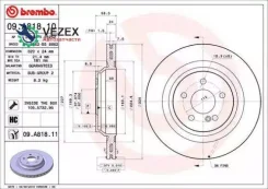 ���� ��������� MB W221/WC216 05- 2.5-5.5 ����. ����. D=320 Brembo 09A81811 09A81811 ����