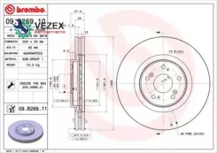 ���� ��������� Honda Accord 08- 2.4 �����. ����. D=320 Brembo 09B26910 09B26910 ����
