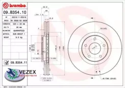 ���� ��������� Nissan Qashqai 07- �����. ����. D=320 Brembo 09B35410 09B35410 ����