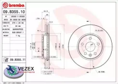 ���� ��������� �������� Buick (SGM) Excelle GT (CP2) 06/10-12/15 / Buick (SGM) Excelle XT (CP2) 01/1 Brembo 09B35510 09B35510 ����