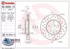 ���� ��������� GM Cruze/Astra J 09- (� �����������) �����. ����. R15 D=276 Brembo 09B3551X 09B3551X ����