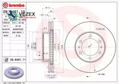 ���� ��������� Toyota LAND Cruise 10- �����. ����. Brembo 09B46111 09B46111 ����