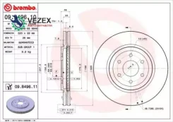 ���� ��������� Nissan Navara/Pathfinder 08- �����. ����. (���. 2 ��. ) Brembo 09B49611 09B49611 ����