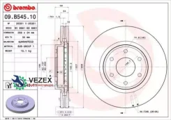 ���� ��������� Nissan Patrol 10- ������.358��. ����. Brembo 09B54511 09B54511 ����