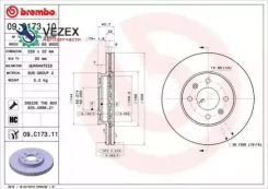 ���� ��������� Hyundai/KIA Solaris/RIO 11- ������. 256��. Brembo 09C17311 09C17311 ����