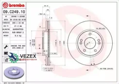 ���� ��������� Hyundai Creta/i30 11-/KIA CEED 12- �������� ����. D 280�� Brembo 09C24911 09C24911 ����