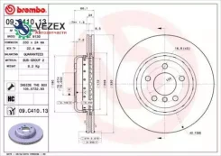 ���� ��������� �������� BMW (Brilliance) 5 Series (F10, F18) 08/10- / BMW 5 (F10) 01/09-10/16 / BMW Brembo 09C41013 09C41013 ����