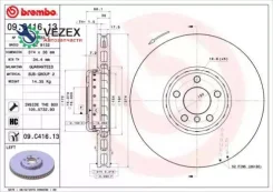 ���� ��������� BMW 5 (F07)/7 (F01/F02/F03/F04) 08- 3.0/4.4/6.0 �����. ���. ����. ! Brembo 09C41613 09C41613 ����