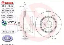 ���� ��������� FIAT/Dodge Journey/Freemont 08- �����. (���. 2 ��. ) Brembo 09N12511 09N12511 ����