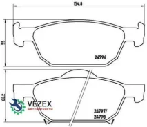 ������� ��������� Honda Accord/Civic 08- 1.4-2.4/2.2 Diesel �����. Brembo P28044 P28044 ����
