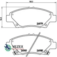 ������� �������� �. Honda Insight 1.3 Hybrid/Jazz III 1.2i 08 P28050 GDB3493 [45022SZTG00] ! Brembo P28050 P28050 ����