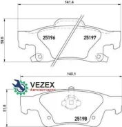 ������� ��������� �������� Dodge Durango (WD) 12/10- / JEEP Grand Cherokee IV (WK, WK2) 06/10- / JEEP Grand Cherokee VAN (WK2) 06/10- Brembo P37016 P3...