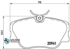 ������� ��������� MB W201/W124 -96 �����. Brembo P50008 P50008 ����
