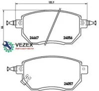 ������� ��������� Infiniti/Nissan/Suzuki FX35/FX45/Murano 03- �����. � ����. Brembo P56051 P56051 ����