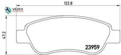 ������� ��������� PSA/Toyota C1/107/AYGO 05- �����. ! Brembo P61081 P61081 ����