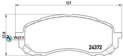 ������� ��������� Subaru Impreza/Legacy 01- 1.5 �����. Brembo P78015 P78015 ����